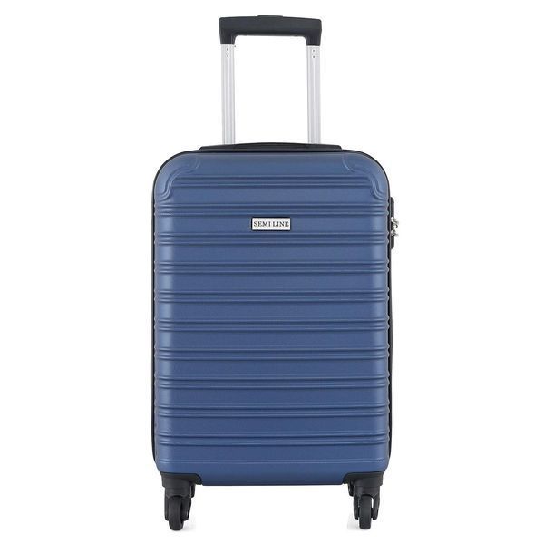 Чемодан Semi Line 20" S Синий T5635-1 | Ручная кладь до 50л ABS-пластик 4 колеса кодовый замок 41 л DAS302599 фото