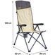 Розкладне крісло Uquip Justy XL Sand/Grey максимальне навантаження 120 кг висота сидіння 48 см DAS303231 фото 7