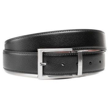 Ремень Semi Line P8231-0 XL двусторонний черный/коричневый 3.3 см для талии 113-122 см DAS303125 фото