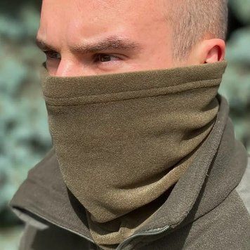 Бафф ТТХ Fleece 260 хаки LE3384 для активного відпочинку вітрозахисний м'який фліс розмір 25х30 см LE3384 фото