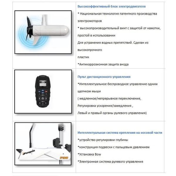 Лодочный электромотор Haibo iPenguin P90 c GPS 24 V электроякорь дистанционное управление 90 lbs тяги P90 фото