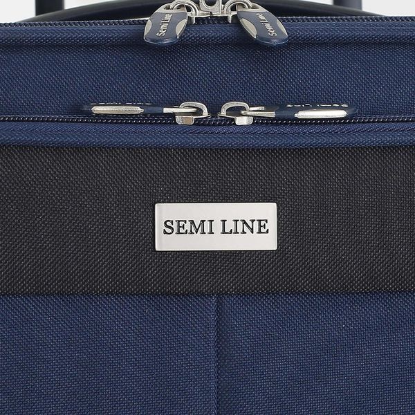 Чемодан Semi Line 20" S Синій/Зелені Лінії T5755-1 &mdash; ручна поклажа з водовідштовхувальним покриттям 34 л 2 DAS303175 фото