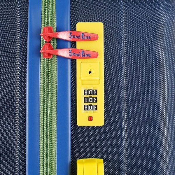 Чемодан Semi Line T5807-2 Синяя 24" (M) Жесткая 65 л 3.22 кг на 4 колесах с кодовым замком DAS303196 фото