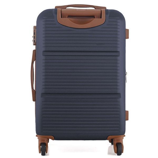 Чемодан Semi Line 24" M Темно-синий T5642-2 расширяемый 4 колеса алюминиевая ручка кодовый замок объем 65 л DAS302615 фото