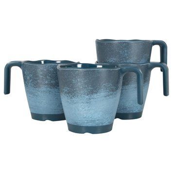 Посуд для кемпінгу Gimex Mug Stone 4 шт. Меламін, 300 мл, темно-синій DAS302013 фото