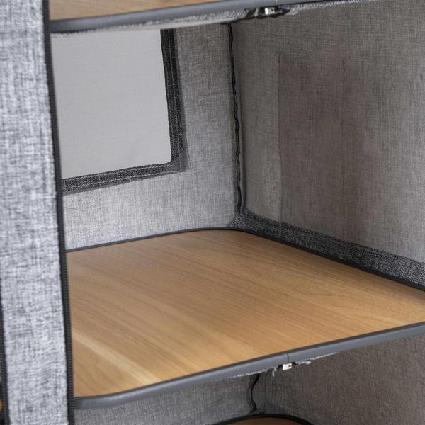 Кемпинговая кухня Bo-Camp Hampton Антрацит 85х48 см столешница МДФ 6 полок алюминиевый каркас DAS301456 фото