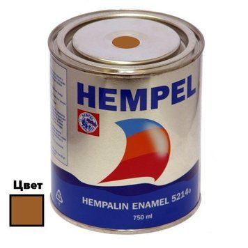 Краска HEMPALIN ENAMEL светло-коричневая 750 мл алкидная атмосферостойкая для наружного и внутреннего 52140-60050/750 фото