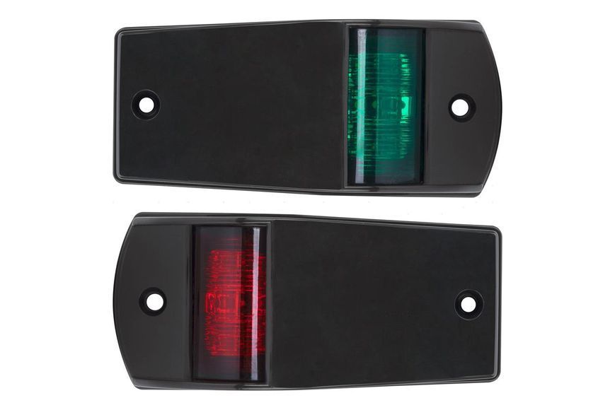 Боковые навигационные огни LED C91001LED черные 5Вт для лодки и катера одинарные 12V ходовые Тайвань C91001LED фото
