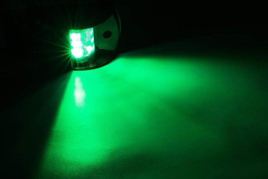 Боковые навигационные огни LED C91001LED черные 5Вт для лодки и катера одинарные 12V ходовые Тайвань C91001LED фото