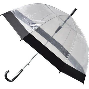 Прозорий зонт Semi Line Transparent-Black (2507-0) трость 84 см діаметр купола 0.3 кг вага 8 спиць DAS303539 фото