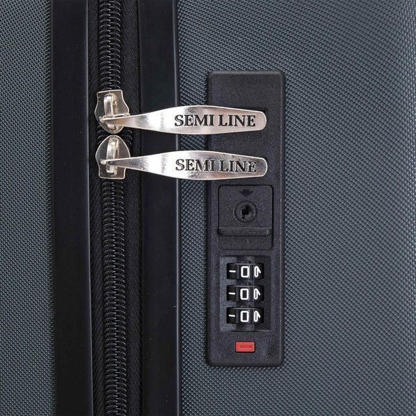 Чемодан Semi Line 24" M Темно-синій-Зелений T5859-2 з кодовим замком 69 л ABS-пластик 4 колеса легкий DAS303213 фото