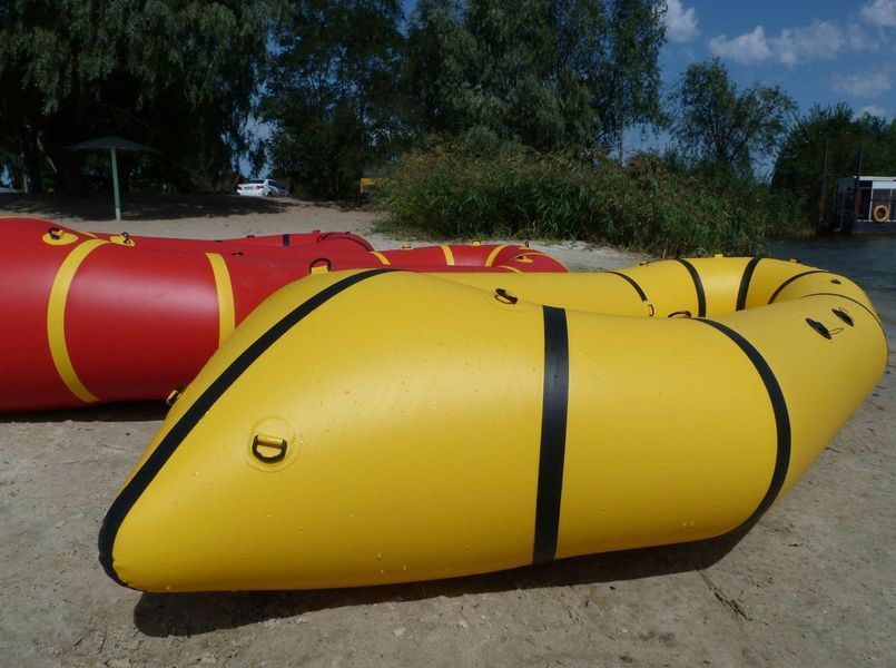 Надувний пакрафт Ладья ЛП-245 Базовий жовтий з чорним для риболовлі та туризму вага 7.1 кг довжина 245 см LP-245-B-yellow-black фото