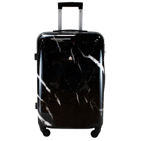 Чемодан Semi Line 24" M Черный Мрамор T5730-2 прочный поликарбонат 4 колеса кодовый замок объем 63 л для DAS303337 фото