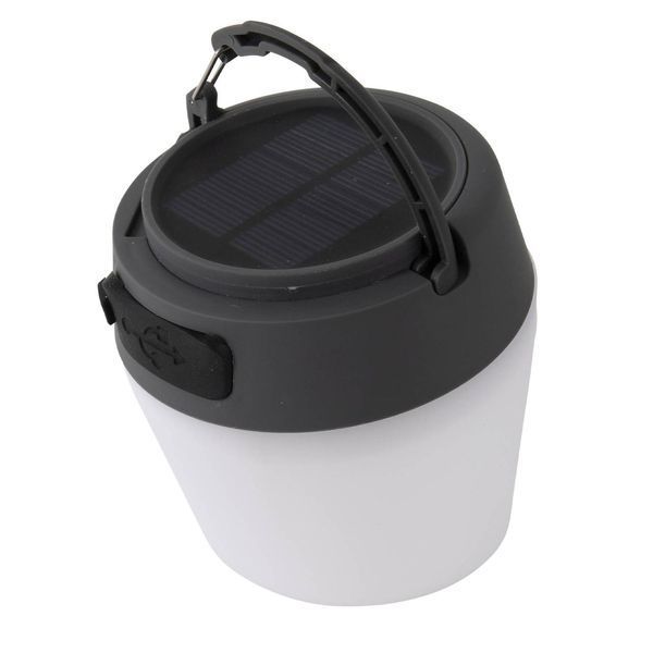 Кемпінговий ліхтар Bo-Camp Wega Powerbank Solar 180 Лм з USB зарядкою та захистом IP65 Білий/Сірий/Чорний DAS301425 фото
