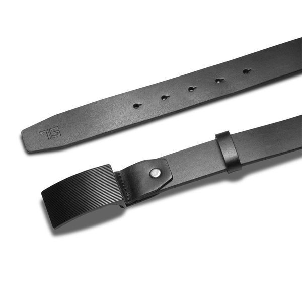 Ремень мужской Semi Line Black P8233-0 L натуральная кожа пластинчатая пряжка ширина 3.3 см для талии 103-112 DAS303130 фото