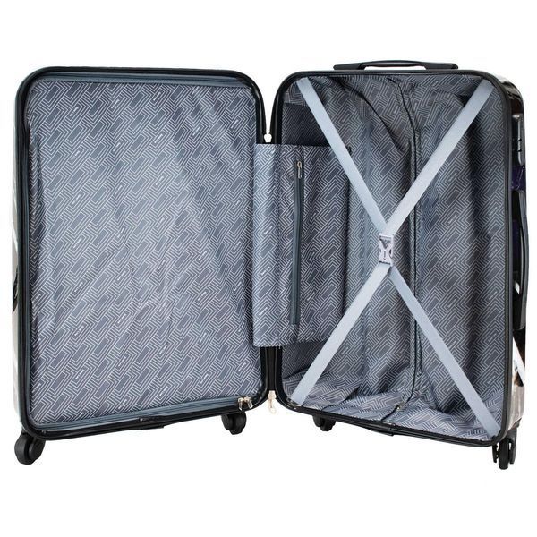 Чемодан Semi Line 24" M Черный Мрамор T5730-2 прочный поликарбонат 4 колеса кодовый замок объем 63 л для DAS303337 фото