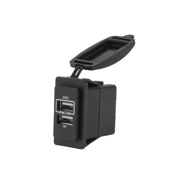 Зарядное устройство для переключателя USB 2.4A + 1A C10410 для лодки и катера черное новое аксессуары C10410 фото