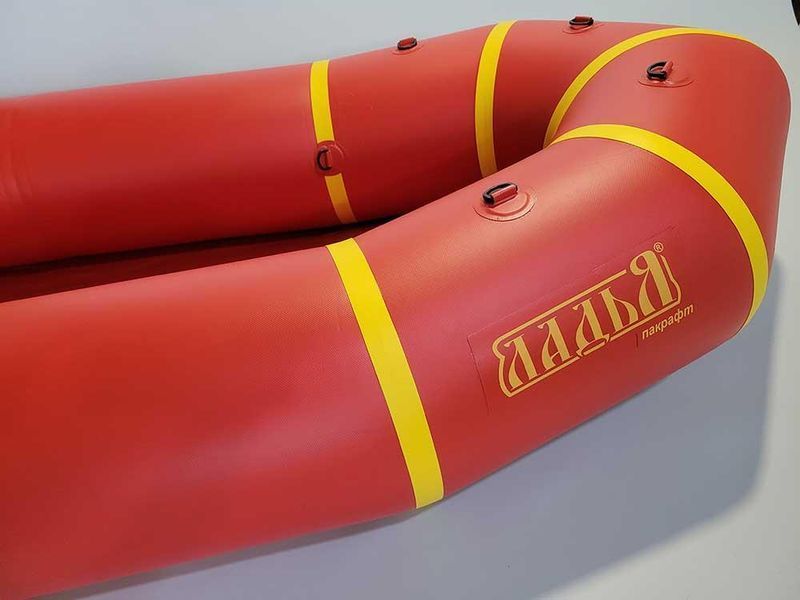 Надувний пакрафт Ладья ЛП-245 Базовий червоно-жовтий легкий каяк для рибалки та туризму 7.1 кг LP-245-B-red-yellow фото