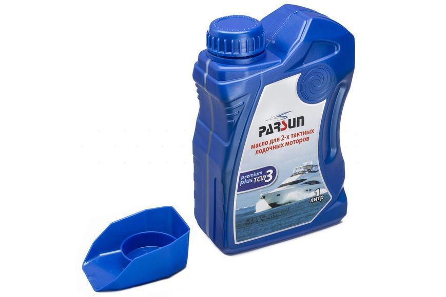 Масло для лодочного мотора PARSUN 2-х тактное TCW3 Premium Plus 1 литр минеральное защита от коррозии TCW3 1L new фото