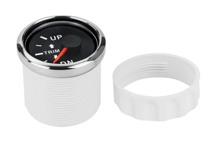 Датчик трима для човнів і катерів I GAUGE 52MM чорний LED екран хромована рамка аналоговий WKTR-90BL фото