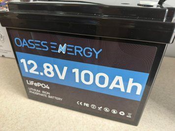 Літій-залізо-фосфатний акумулятор OASES ENERGY OAS12100BT 12V 100Ah Bluetooth 12.8V 6000 циклів 11кг OAS12100BT фото