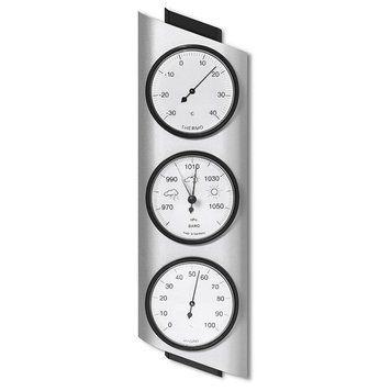Метеостанция Моллер 203983 Aluminium серебристый алюминиевый корпус барометр гигрометр термометр 5 лет DAS301615 фото