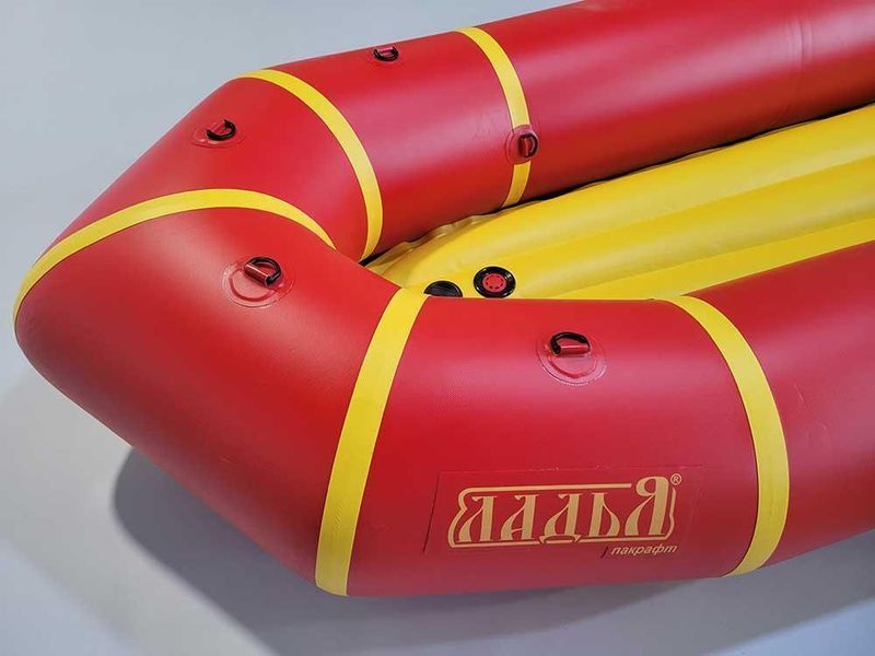 Надувной пакрафт Ладья ЛП-245 Каяк для спокойной воды и туризма Удобный 1 местный 250 кг красный-желтый LP-245-K-red-yellow фото