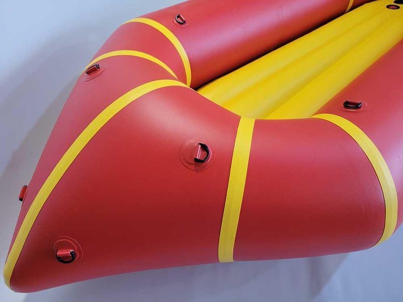 Надувной пакрафт Ладья ЛП-245 Каяк для спокойной воды и туризма Удобный 1 местный 250 кг красный-желтый LP-245-K-red-yellow фото
