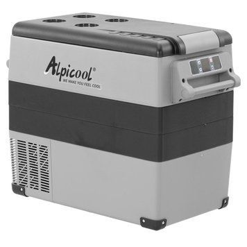 Компрессорный автомобильный холодильник Alpicool CF55 50 литров до -20℃ питание 12/24/220В ЭКО-режим CF55AP фото