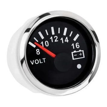 Вольтметр судовой для лодки и катера I GAUGE 52MM с LED дисплеем 8-16В черный аналоговый WKVOW-90B816 фото