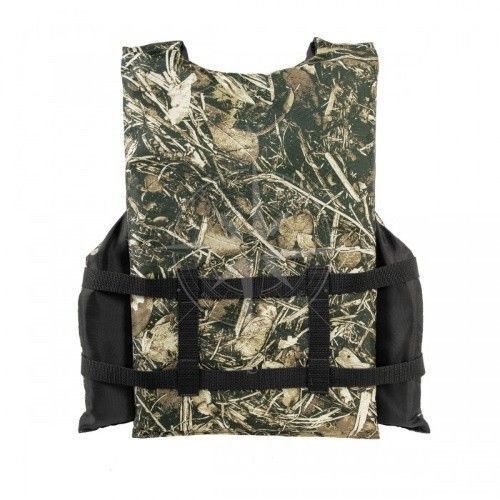 Жилет страховочный CAMO XS-2XL свыше 40 кг камуфляж AIRHEAD Kwik Tek прочный материал два кармана 10004-15-A-CM фото