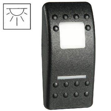 Клавиша Carling Switch Contura II с символом Освещение кокпита/кабины поликарбонат черный тип B код 43 14.193.43 фото