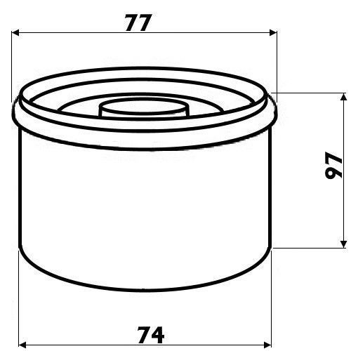 Фильтр масляный для лодочных моторов Yamaha 225-350 л.с. Osculati аналог N26-13440-00-00 новый Италия 17.504.09 фото
