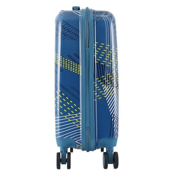 Чемодан Semi Line 20" S Синий Узоры T5652-1 для ручной клади 44л с кодовым замком и 4 колесами DAS302326 фото